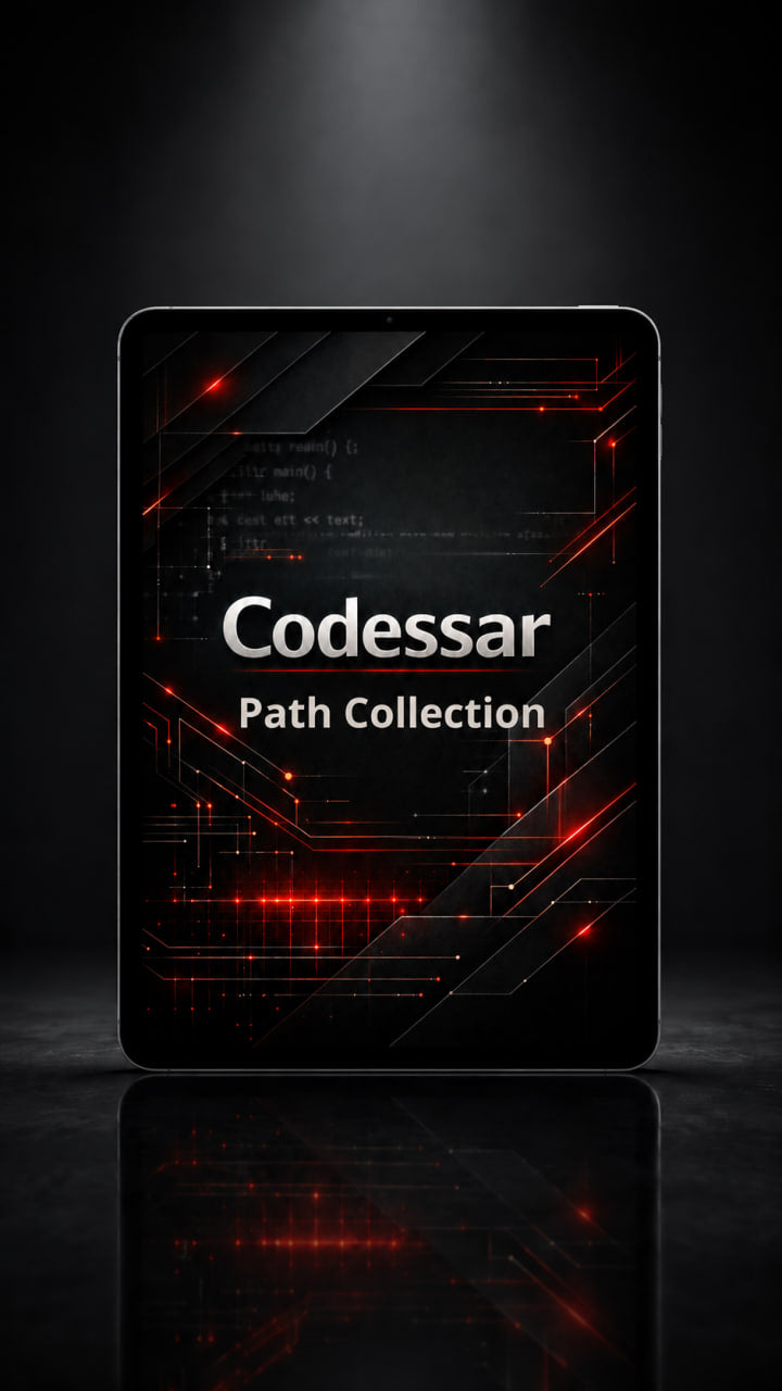 Digital tablet displaying 'Codessar Path Collection' on a dark background