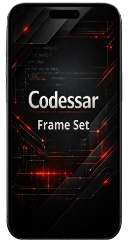 Phone case with Codessar branding on a white background